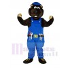 Gopher Arbeiter im Blau Overall Maskottchen Kostüm Tier