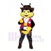 Cowboy Biene mit rot Weste Maskottchen Kostüme Tier