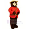 Sicherheit Bär mit rot Mantel Maskottchen Kostüme Karikatur