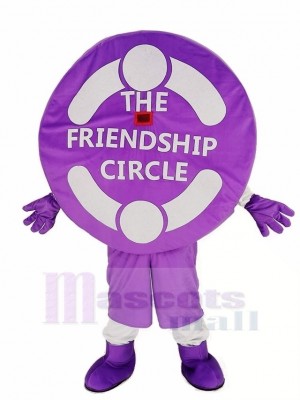 Realistisch Neu Freundlich Lila Freundschaft Kreis Maskottchen Kostüm Karikatur