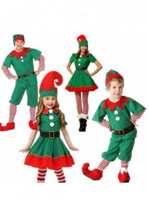 Weihnachten Elf Kostüme Kind Weihnachten Cosplay Kostüm Eltern-Kind-Anzug Geschenk