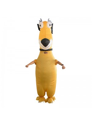 Komisch Gelb Hund Aufblasbar Kostüm Halloween Weihnachten Kostüm zum Erwachsene