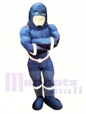 Blauer Superheld Maskottchen Kostüm