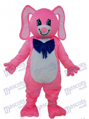 Langohr-Rosa-Kaninchen Maskottchen Kostüm für Erwachsene