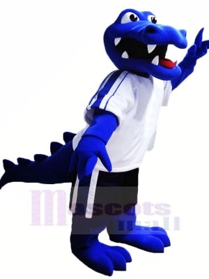 Blaues Alligator-Maskottchen kostümiert Tier