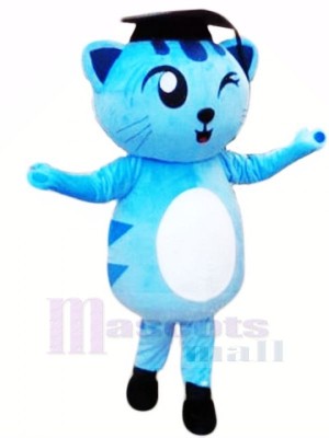 Zwinkert Blau Katze Maskottchen Kostüme Tier