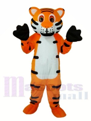 Orange Tiger Maskottchen Kostüm für Erwachsene Kostenloser Versand