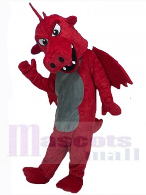 Mächtiger roter Dinosaurier Maskottchen-Kostüm Tier