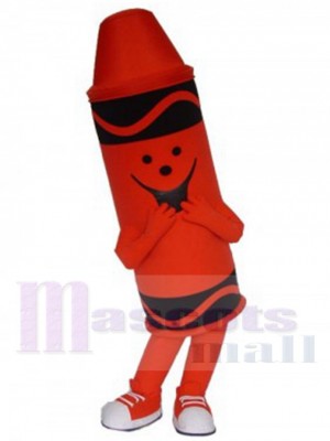 Roter Buntstift Maskottchen-Kostüm Karikatur