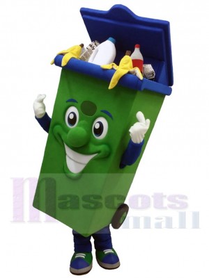 Grüner Mülleimer Maskottchen-Kostüm Für Erwachsene Maskottchenköpfe