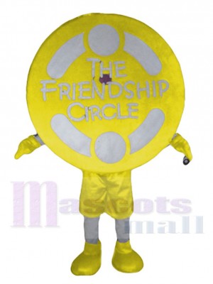 Gelber Freundschaftskreis Maskottchen Kostüm