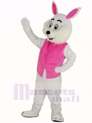 Wendell Kaninchen Ostern Hase im Rosa Weste Maskottchen Kostüm