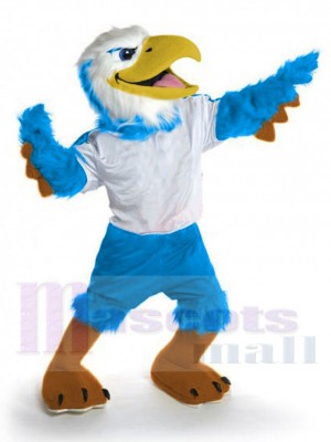 Hellblauer und weißer Adler Maskottchen-Kostüm Tier