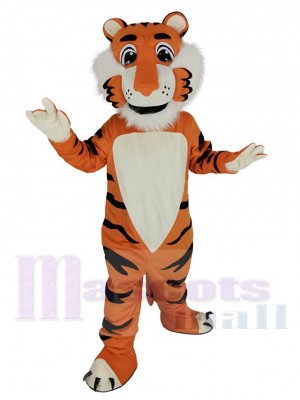 Freundlich Orange Tiger Maskottchen Kostüm Tier