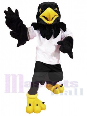 Scharfer schwarzer Falke Maskottchen-Kostüm Tier