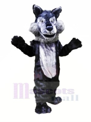 Plüsch Grau Wolf Maskottchen Kostüme Karikatur