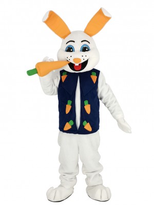 Ostern Hase mit Karotte Maskottchen Kostüm Erwachsene