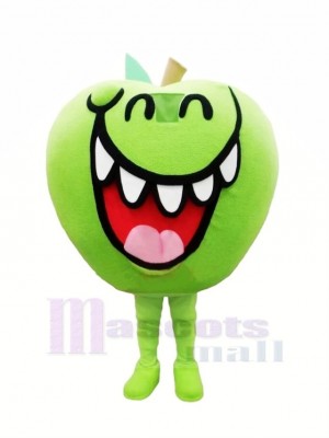Komisch Grün Apfel Obst Maskottchen Kostüm Karikatur