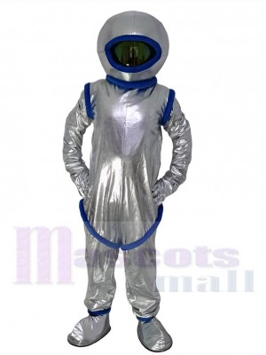 Silberner Astronaut Maskottchen Kostüm Menschen