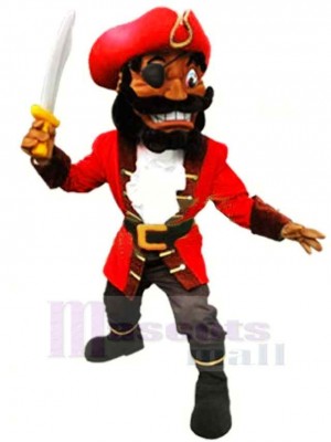 Hoch Qualität Pirat im rot Maskottchen Kostüm Menschen