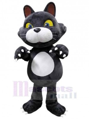 Graue Wildkatze Maskottchen Kostüm Tier mit scharfen Pfoten