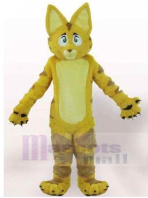 Große Ohren Gelbe Fellkatze Maskottchen Kostüm Tier