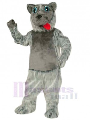 Süßer Wolf Maskottchen Kostüm Tier mit roter Zunge