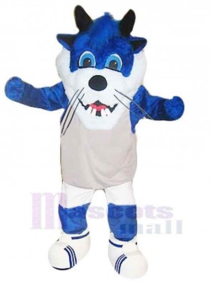 Sport Blauer Tiger Maskottchen Kostüm Tier
