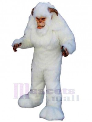 Yeti-Schneemann aus langer Wolle Maskottchen-Kostüm Karikatur