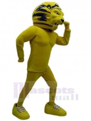 Hochwertiger gelber Löwe Maskottchen-Kostüm Tier Erwachsene