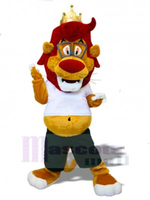 Rotmähnen-Königslöwe Maskottchen-Kostüm Tier