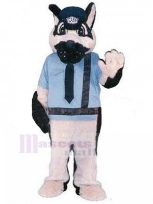 Weißer Verkehrspolizist Hund Maskottchen Kostüm Tier
