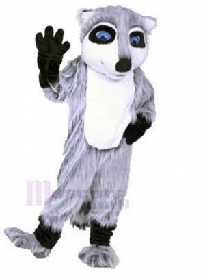 Langes graues Fell Husky Fox Hund Fursuit Maskottchen Kostüm Tier