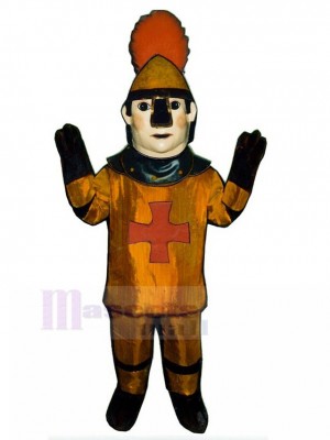 Bronziert Kreuzritter Ritter Maskottchen Kostüm Menschen