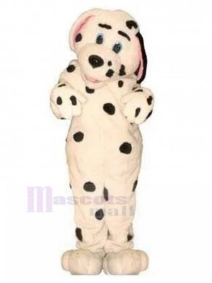 Neue Ankunft Netter dalmatinischer Hund Maskottchen-Kostüm mit rosa Ohren Tier