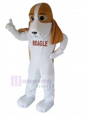 Maßgeschneiderter brauner und weißer Beagle-Hund Maskottchen Kostüm Tier