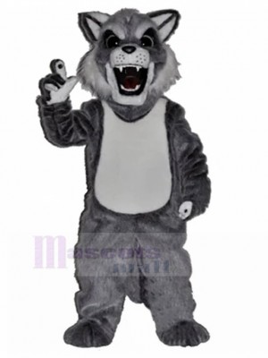 Fierce Grey Husky Wolf Dog Mascot Costume Animal