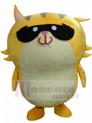 Kühl Gelbe getigerte Katze Maskottchen Kostüm mit Sonnenbrille Tier
