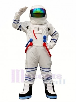 Weiß Astronaut Raumfahrer Maskottchen Kostüm Erwachsene