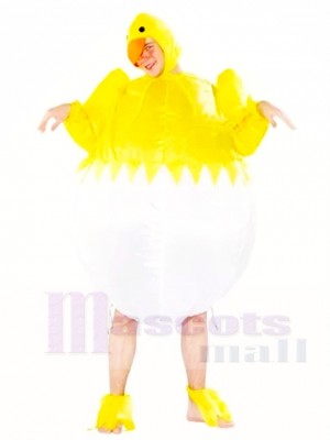 Gelbes Huhn Ei Aufblasbares Halloween Weihnachten Kostüme für Erwachsene