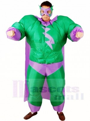 Fett Übermensch Grün Superheld Aufblasbar Halloween Weihnachten Kostüme für Erwachsene