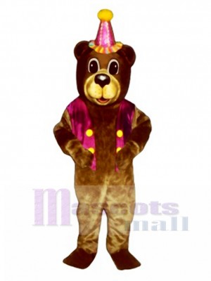 Neuer Geburtstagsbär mit Weste & Hut Maskottchen Kostüm Tier