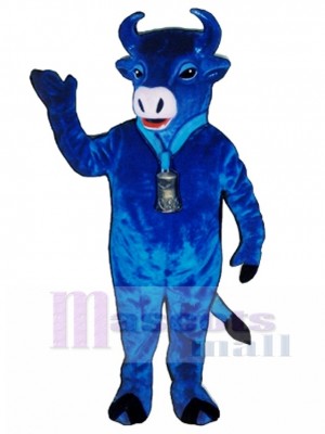 Blau Belle Rinder Maskottchen Kostüm Tier 
