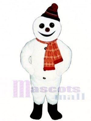 Lächelnder Schneemann mit Hut & Schal Maskottchen Kostüm Weihnachten Xmas