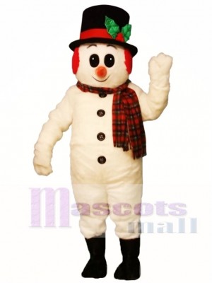 Netter Kristall Snowboy mit Hut, Muffs & Schal Maskottchen Kostüm Weihnachten Xmas 
