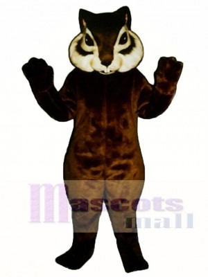Realistischer Streifenhörnchen mit Kurzschwanz Maskottchen Kostüm Tier