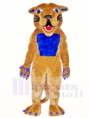 Cougar Cougar Maskottchen Kostüme mit blauem Muskel Tier