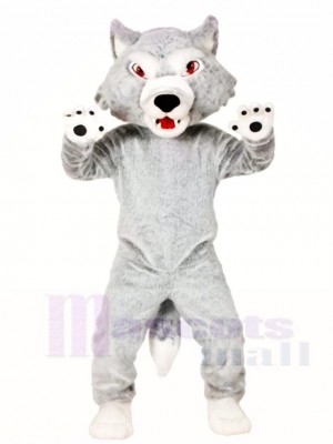 Hairy Grey Wolf Maskottchen Kostüme Tier