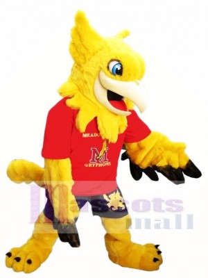 Gelbe Gryphon Griffin Maskottchen Kostüme