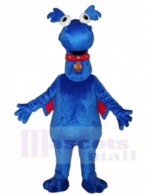 Blau Drachen Maskottchen Kostüme Tier